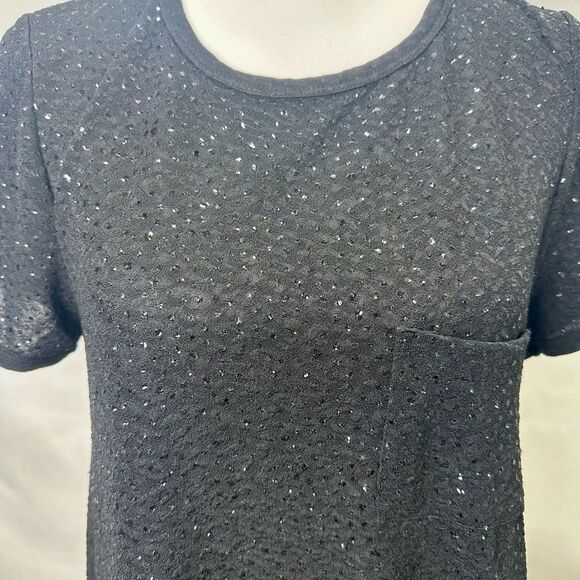 LuLaRoe Carly Swing dress black sequin pocket high low midlength Size M NWT - Picture 4 of 12